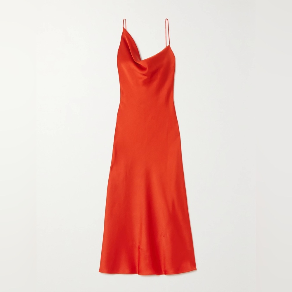 Stella McCartney Orange Silk Slip dress. In Excellent condition